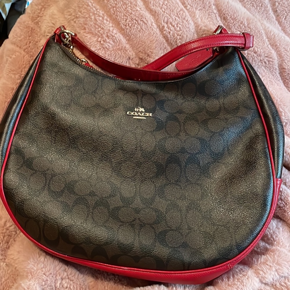 Red and Brown Purse…. Shoes are separate.